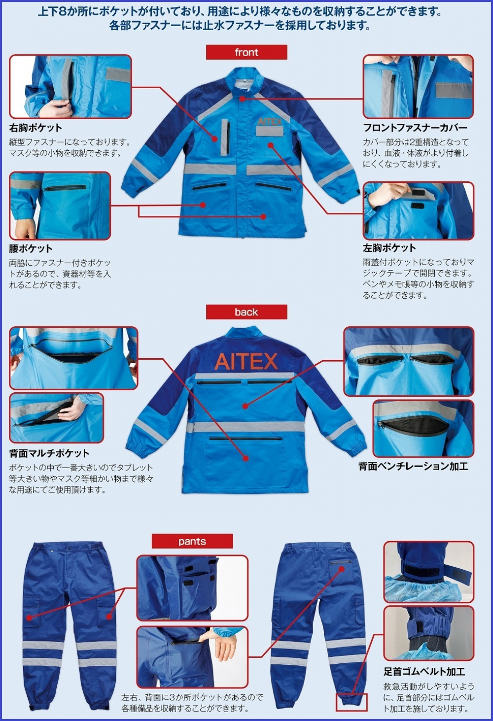 救急隊感染防止衣（リユースタイプ）